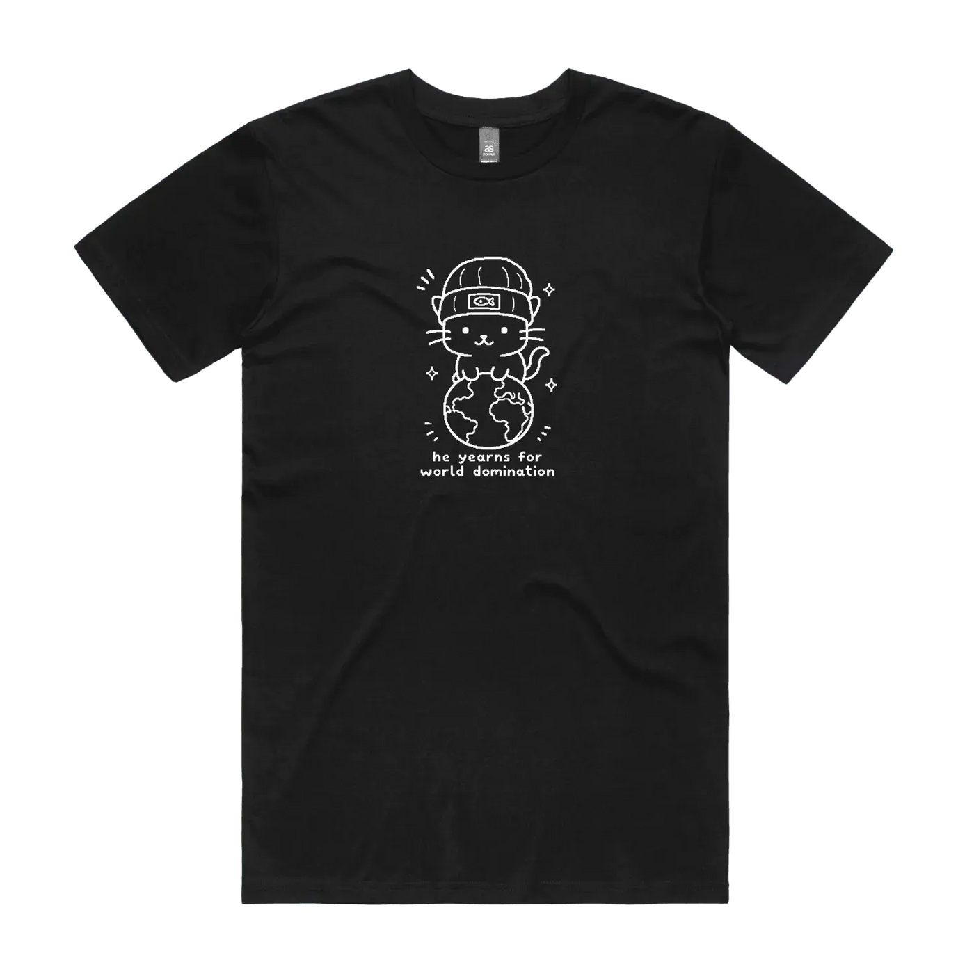 Black front flat lay