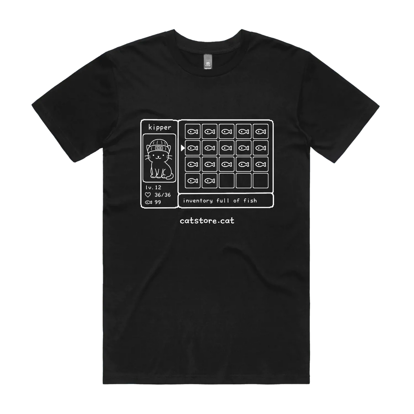 Black front flat lay