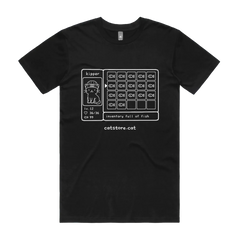 Black front flat lay