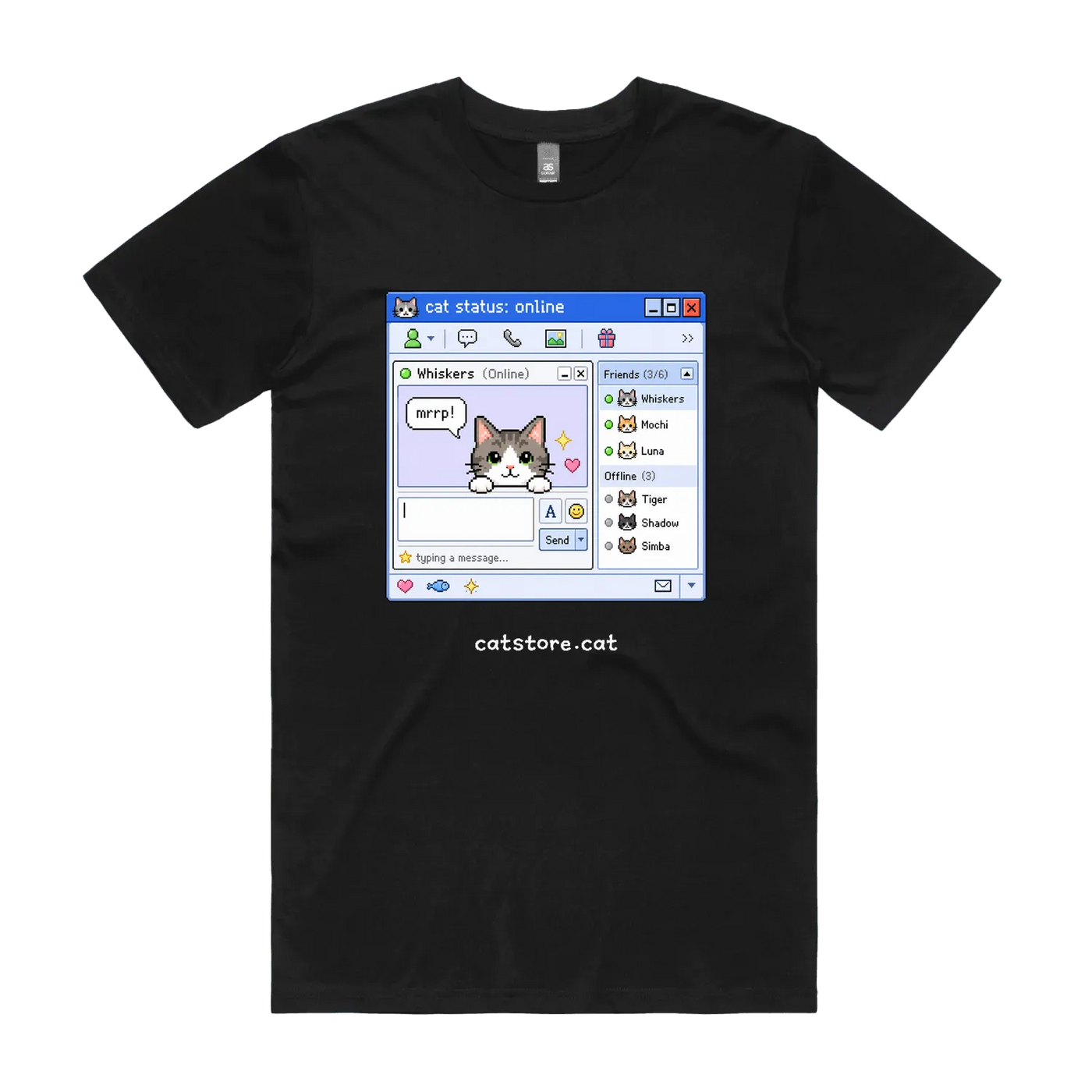 Black front flat lay