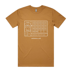 Camel front flat lay
