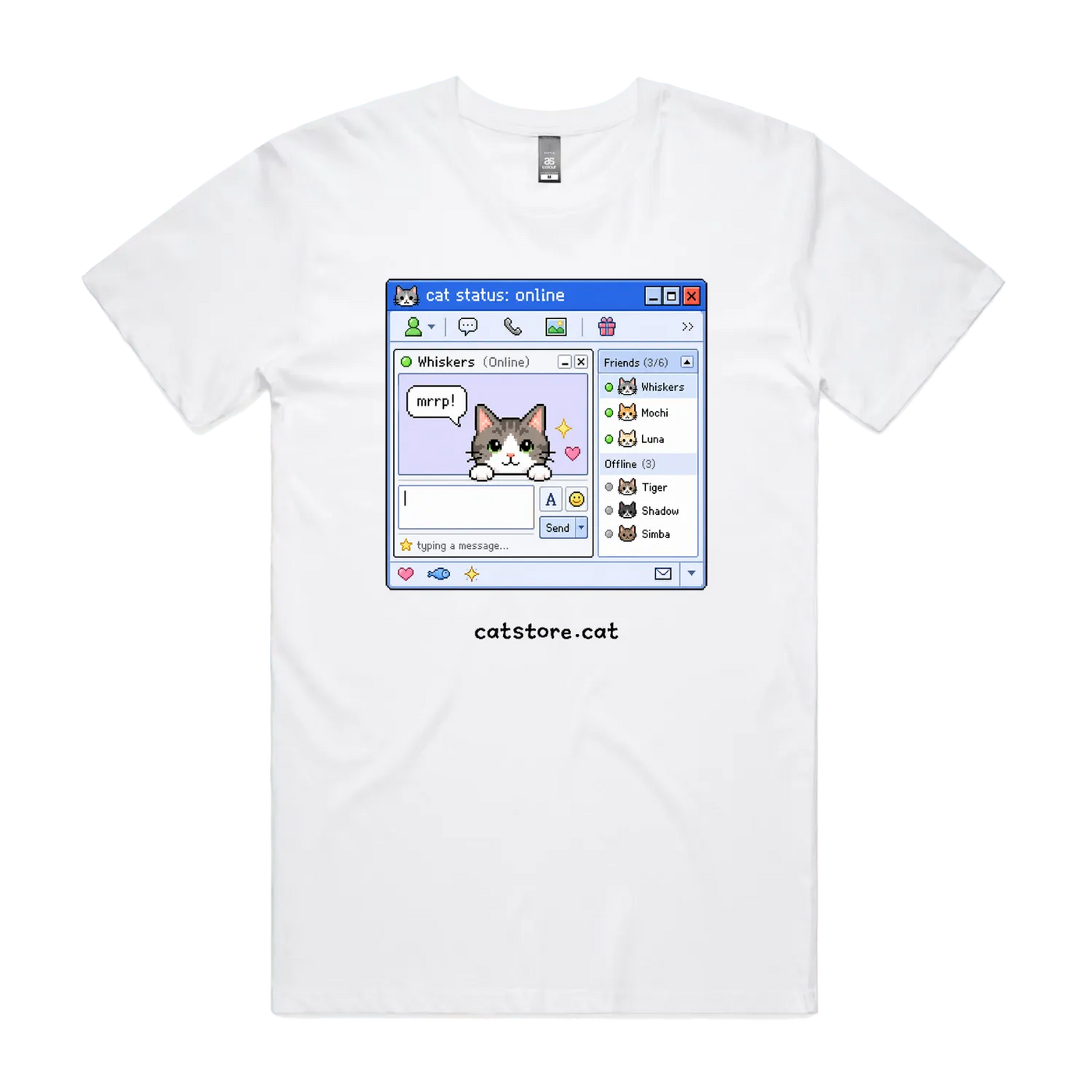 White front flat lay