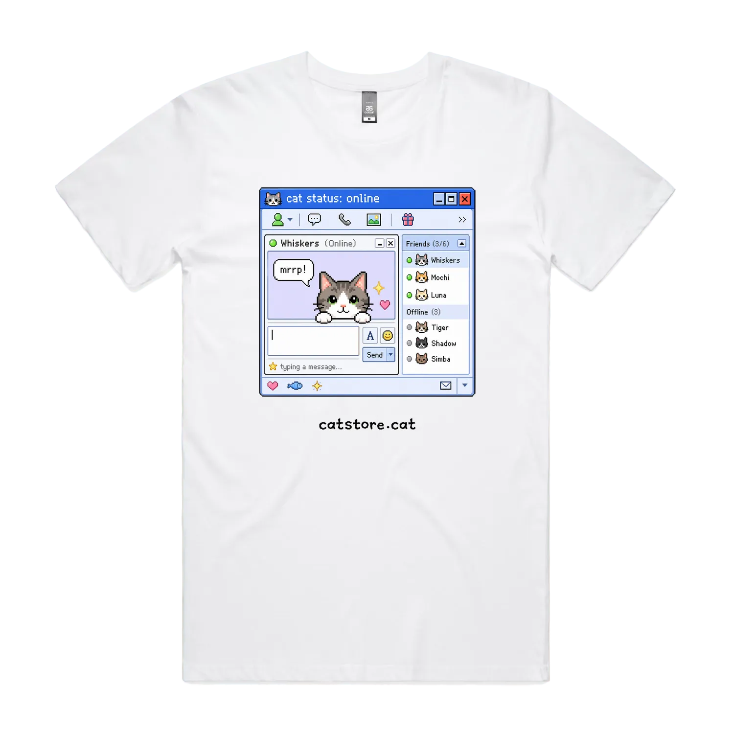 White front flat lay